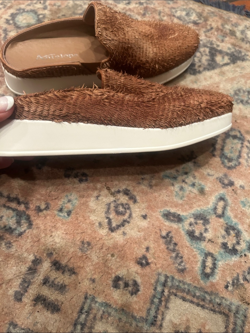 Antelope Tan Woven Slip-On Mule - Picture 5 of 13